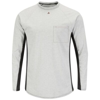 Men's Long Sleeve FR Two-Tone Base Layer with Concealed Chest Pocket - EXCEL FR Thumbnail